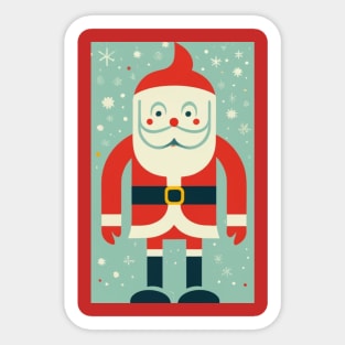 Mid-Century Santa Claus Sticker